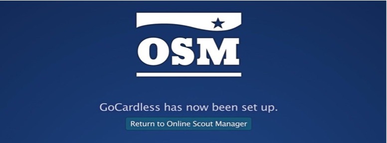 The confirmation page in GoCardless